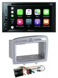Pioneer MP3 USB DVD Bluetooth DAB 2DIN Autoradio für Peugeot 308 09-13 warmsilbe