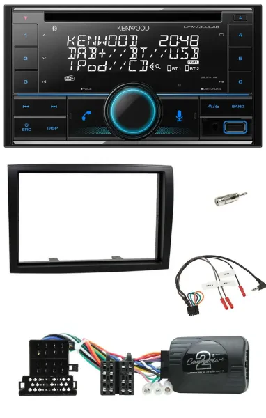 Kenwood CD 2DIN DAB USB Lenkrad Bluetooth Autoradio für Citroen Jumper 2008-2011