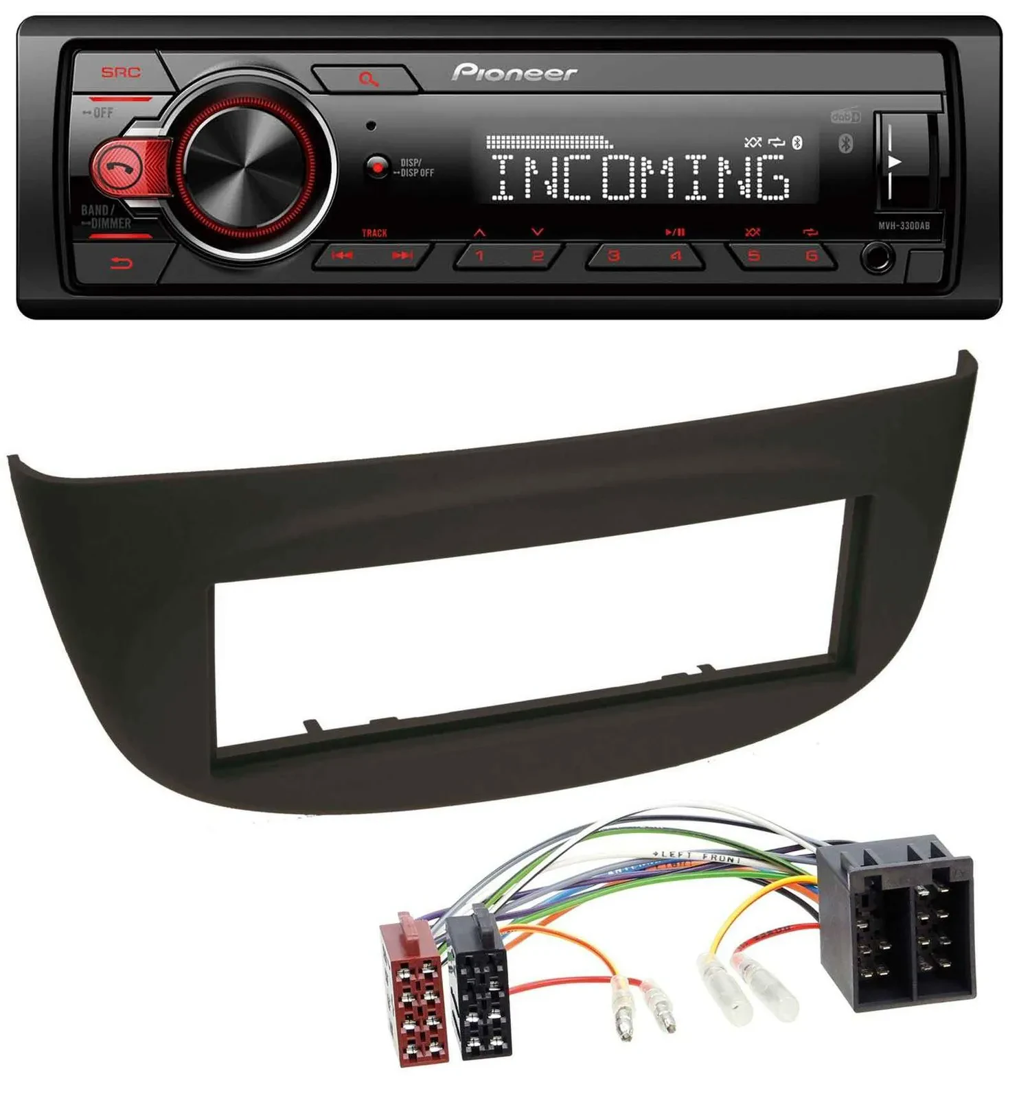 Pioneer Bluetooth USB DAB MP3 Autoradio für Renault Twingo (07-12) schwarz