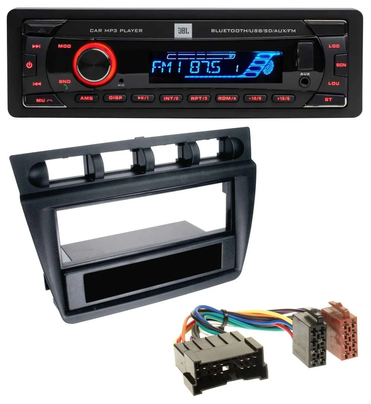 JBL AUX MP3 USB Bluetooth SD Autoradio für Kia Picanto (ab 2006) - schwarz