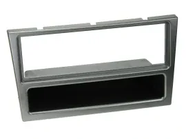 Einbaurahmen DIN Autoradio für Opel Renault Subaru Suzuki aluminium silber