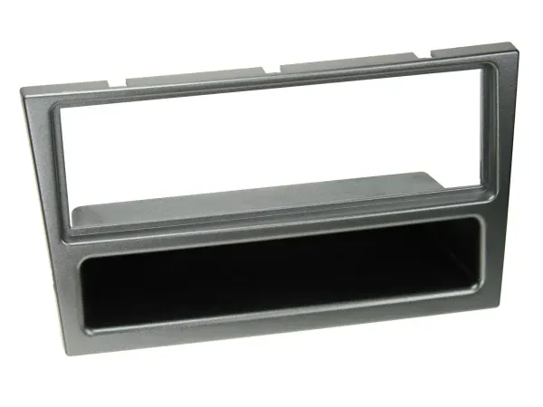 Einbaurahmen DIN Autoradio für Opel Renault Subaru Suzuki aluminium silber