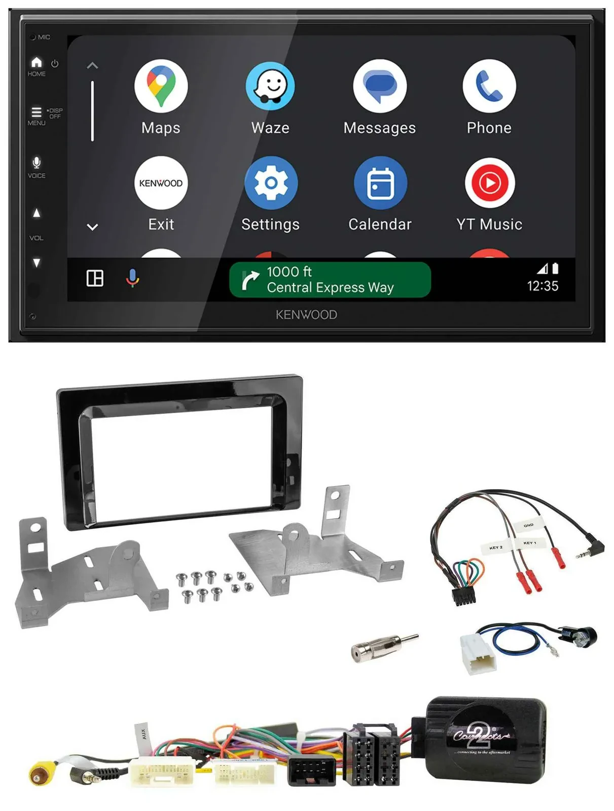 Kenwood DAB Bluetooth USB Lenkrad 2DIN Autoradio für Toyota Aygo AB7 ab 22 klavi