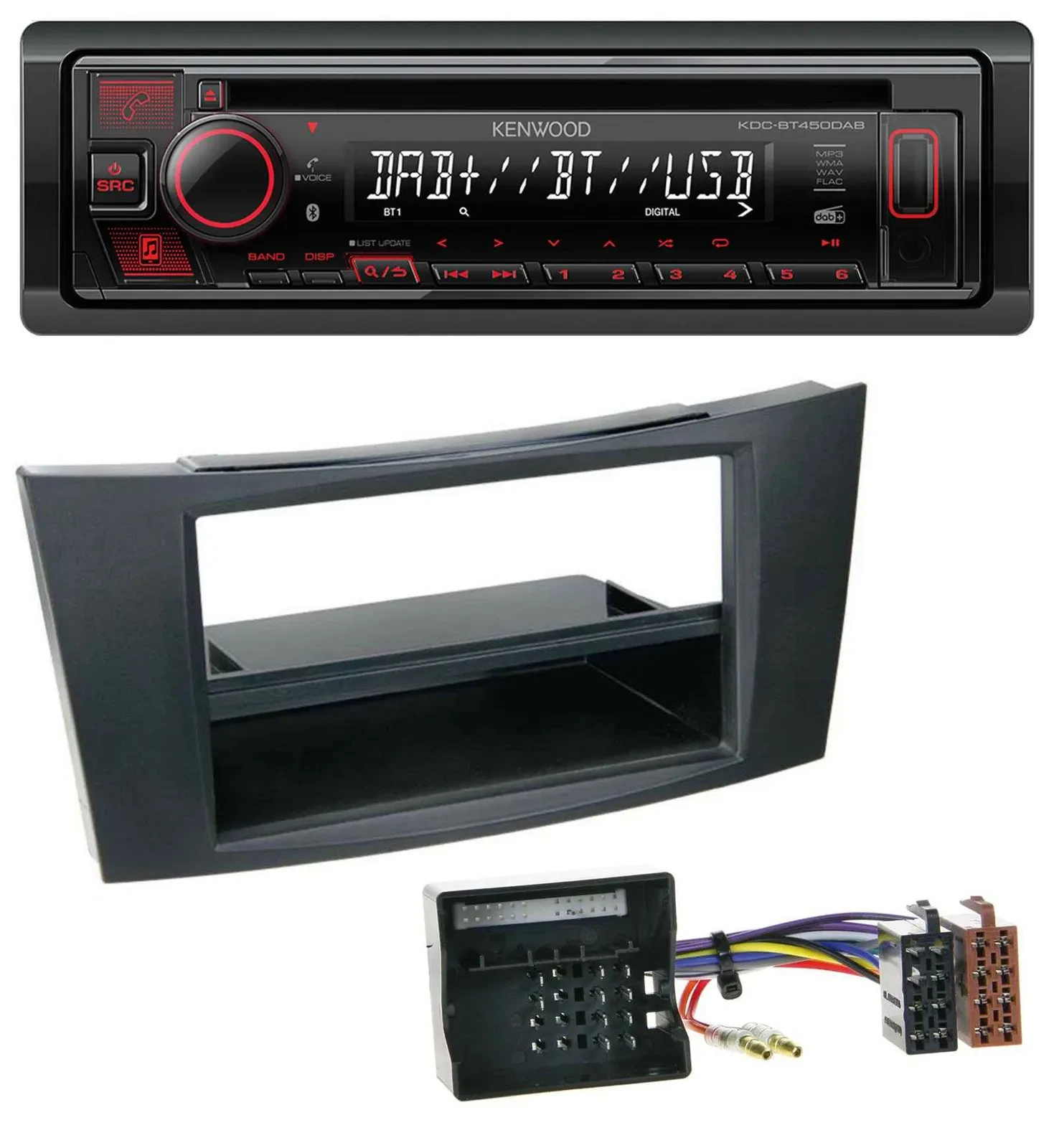 Kenwood MP3 CD USB Bluetooth DAB Autoradio für Mercedes CLS E-Klasse W211 02-09