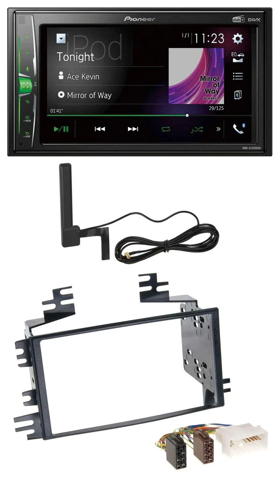 Pioneer MP3 DAB AUX 2DIN Bluetooth Autoradio für Kia Rio Rio5 Sportage Hyundai A