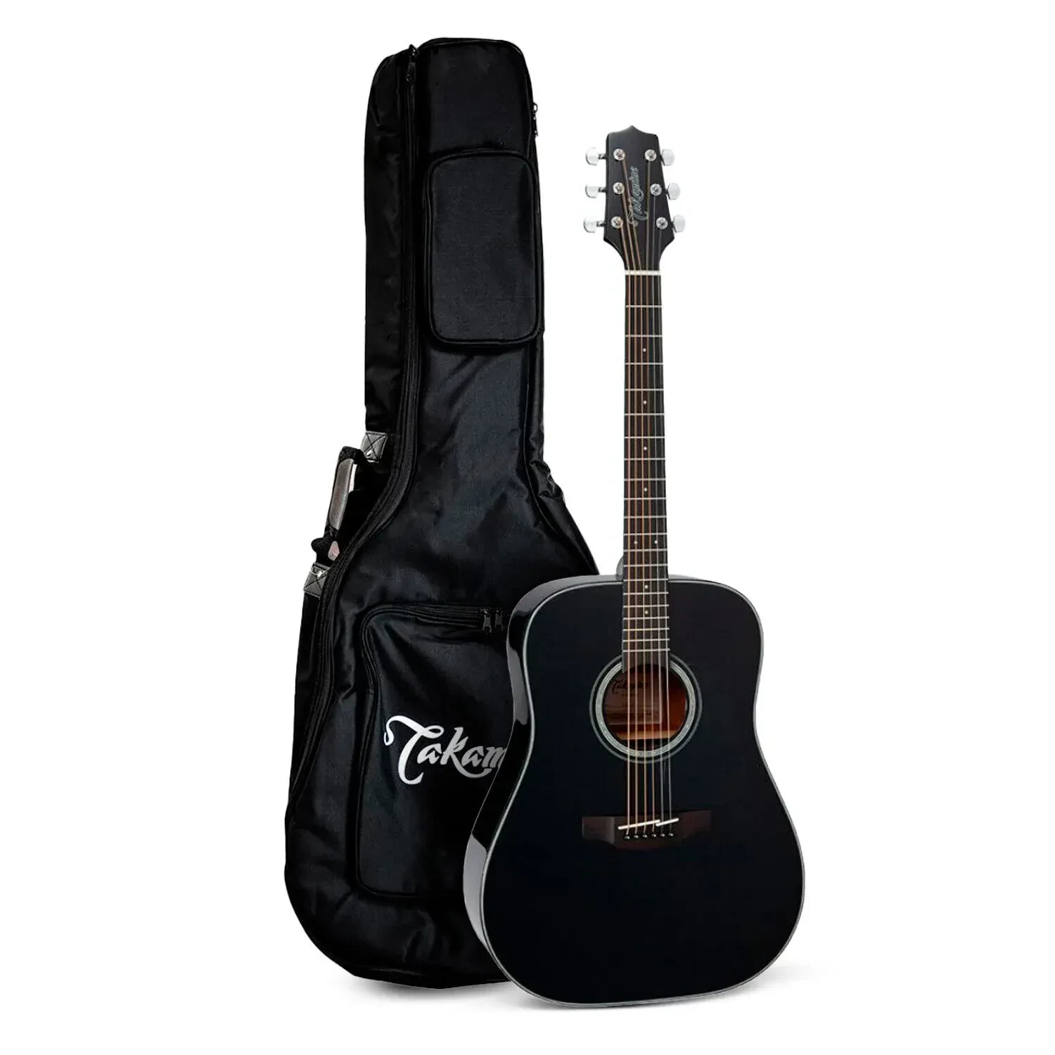 Takamine GD30 Dreadnought 6 String Acoustic Guitar Black Bundle