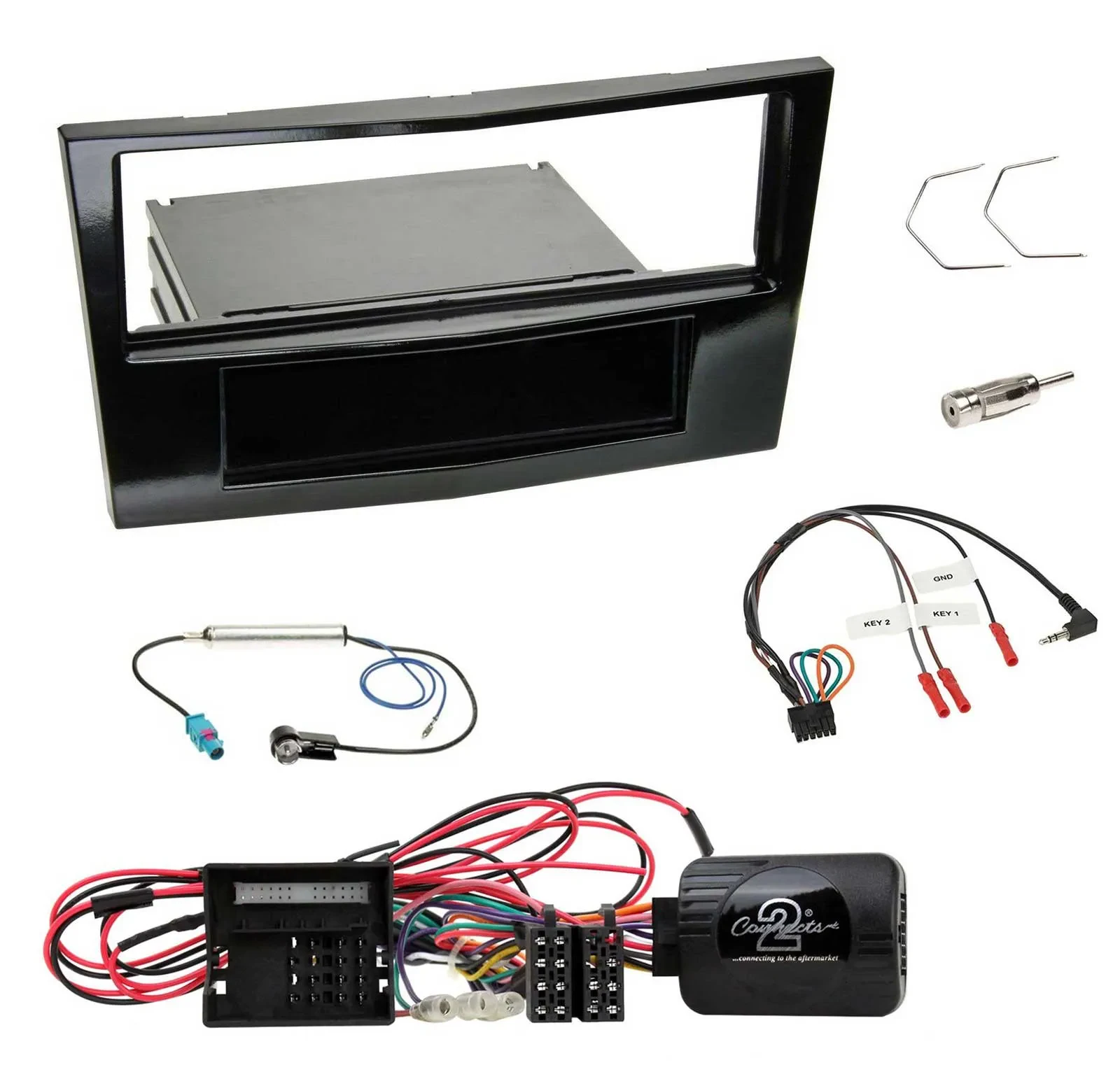 Radioset Lenkradadapter DIN Autoradio für Opel Corsa D Klavierlack 09-14