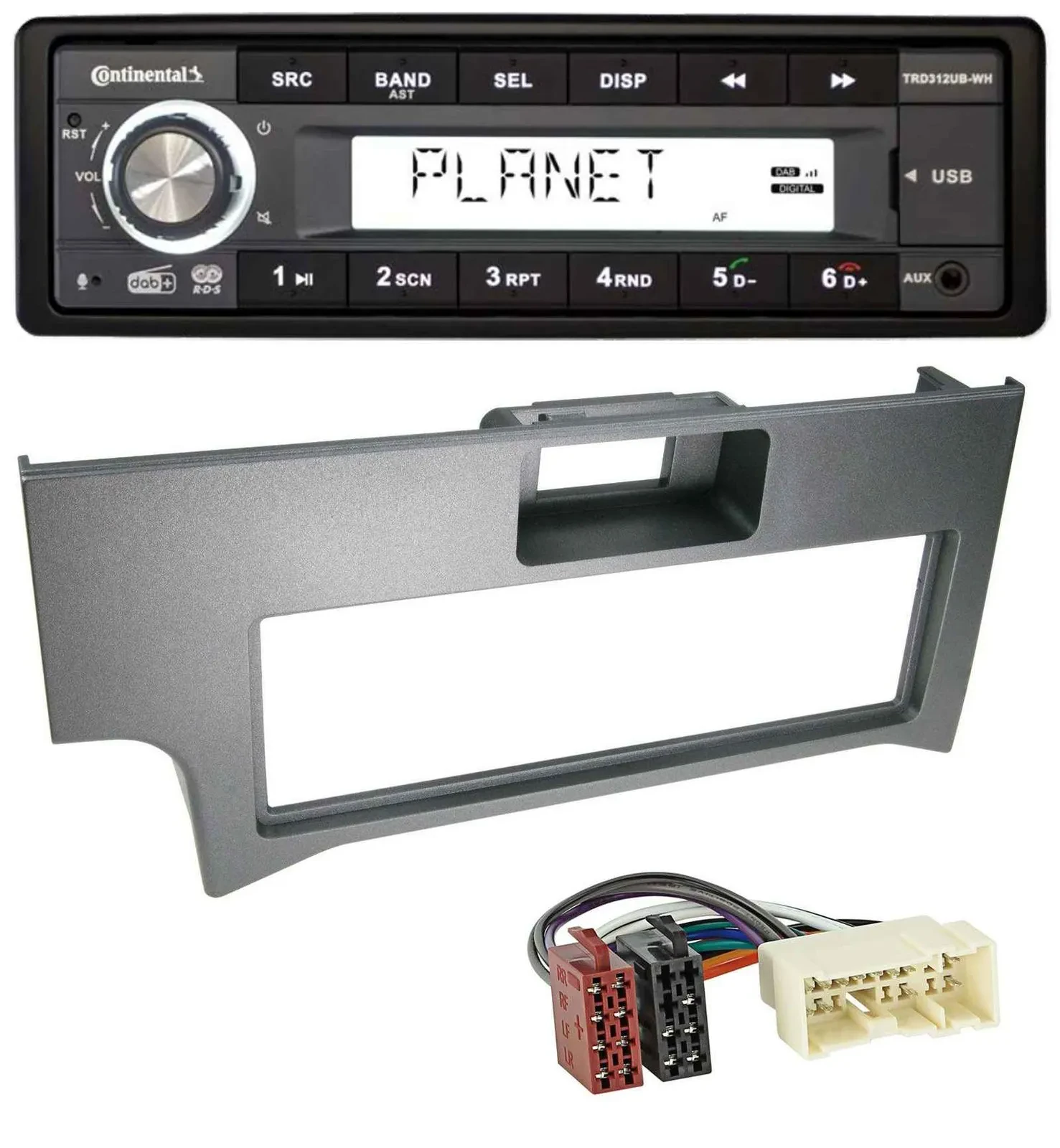 Continental USB 1DIN AUX DAB MP3 Autoradio für Nissan Primera P11-144 Facelift 1