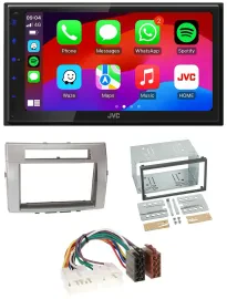 JVC Bluetooth USB MP3 2DIN DAB Autoradio für Toyota Corolla Verso 04-09 silber