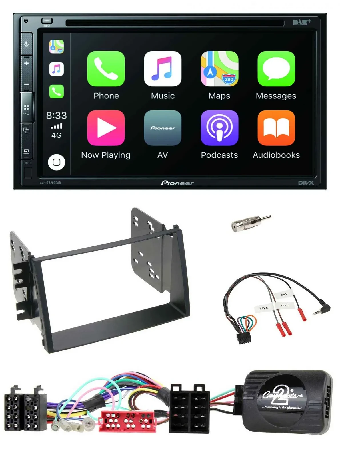 Автомагнитола для Kia Soul 2009–2011 Pioneer 2DIN DVD DAB Bluetooth USB