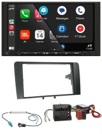 JBL USB 2DIN MP3 Bluetooth AUX Autoradio für Audi A3 8P 2003-2012 Aktivsystem Qu
