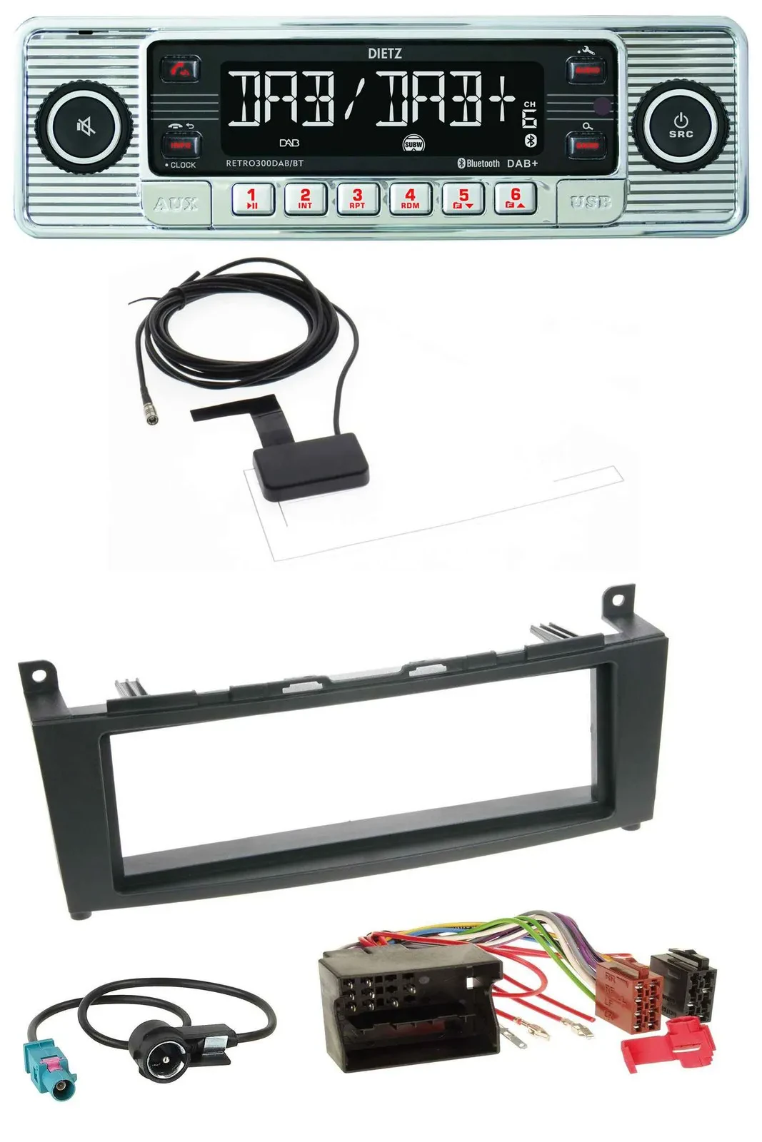 Автомагнитола для Mercedes C‑Class W204 Dietz Bluetooth USB MP3 DAB