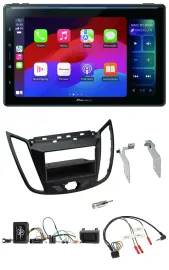 Pioneer Bluetooth DAB Lenkrad USB Autoradio für Ford C-Max Kuga matt schwarz