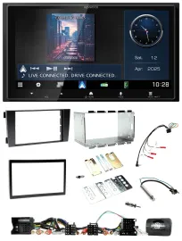 Kenwood Bluetooth 2DIN USB DAB Lenkrad Autoradio für Audi A6 C5 2001-2004 Aktivs