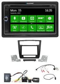 Blaupunkt Bluetooth 2DIN Lenkrad DAB USB TMC Navigation für BMW 1er Aktiv aut. K