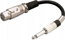 Коммутационный кабель ESHINE ES-1642 6,35 мм джек — XLR мама, 1,5 м, несимметричный