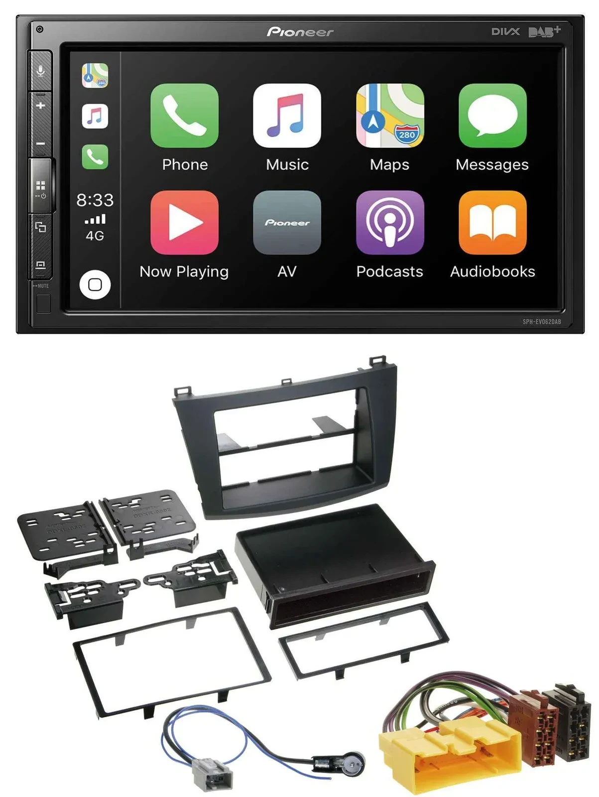 Pioneer USB MP3 DAB 2DIN Bluetooth Autoradio für Mazda 3 (2009-2013)