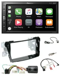 Автомагнитола для Hyundai i40 Pioneer 2-DIN, DAB, Bluetooth, USB, с поддержкой кнопок на руле