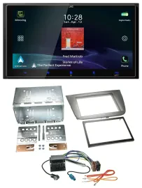 JVC USB Bluetooth 2DIN DAB MP3 Autoradio für Seat Altea Altea XL Toledo anthrazi