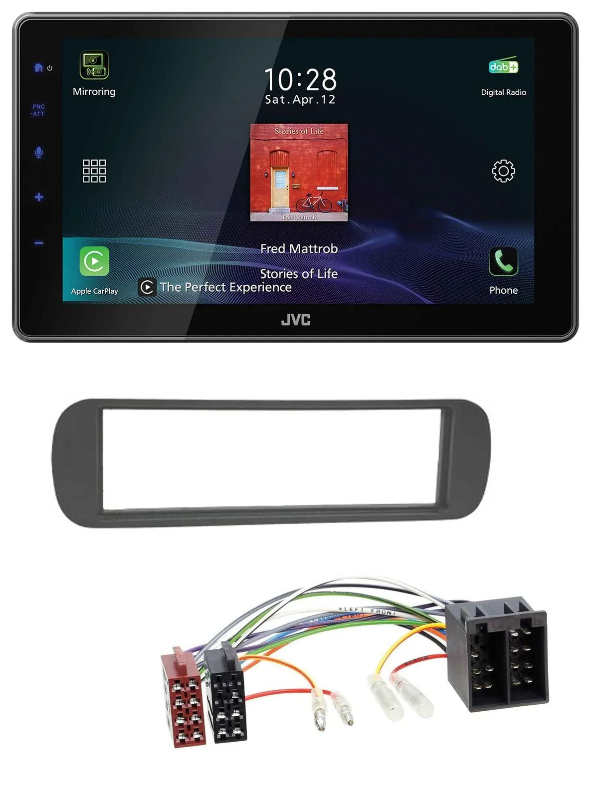 JVC DAB MP3 Bluetooth USB Autoradio für Lancia Y (1996-2004) - schwarz