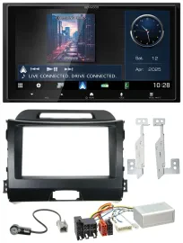 Kenwood Bluetooth 2DIN USB DAB Lenkrad Autoradio für Kia Sportage 3 10-15 Navi s
