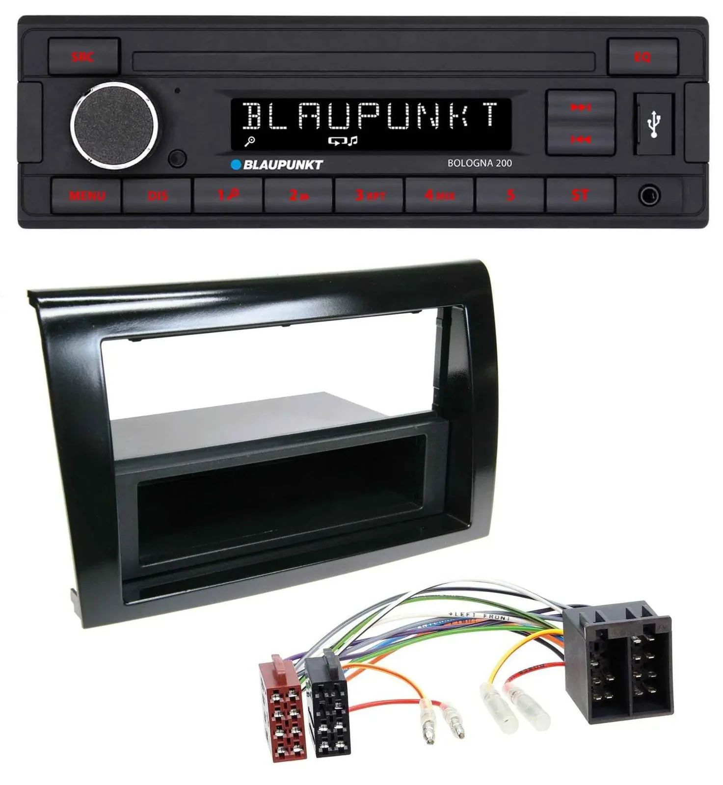 Blaupunkt MP3 AUX USB 1DIN Autoradio für Fiat Bravo (ab 2007)