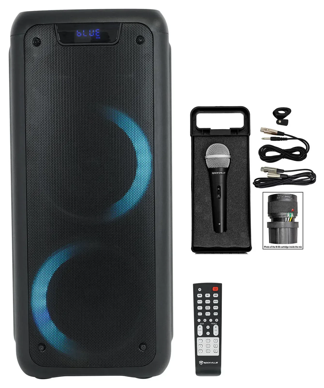 Портативная акустическая система Rockville Rock Party 6 Black с микрофоном
