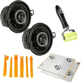 Kicker 43DSC3504 3.5" Coaxial Car Speakers + Installation Accessory Kit