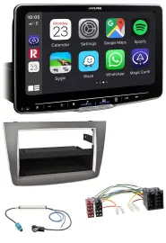 Alpine Bluetooth MP3 USB DAB Autoradio für Alfa Romeo MiTo 955 08-14 ISO dunkels