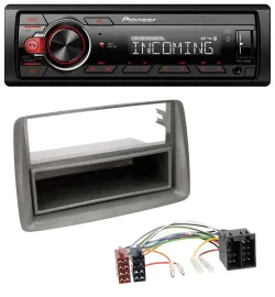 Pioneer Bluetooth USB DAB MP3 Autoradio für Fiat Panda (169 2003-2012) grau