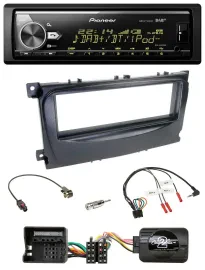 Pioneer Bluetooth USB DAB Lenkrad Autoradio für Ford S-Max Mondeo 07-14 schwarz