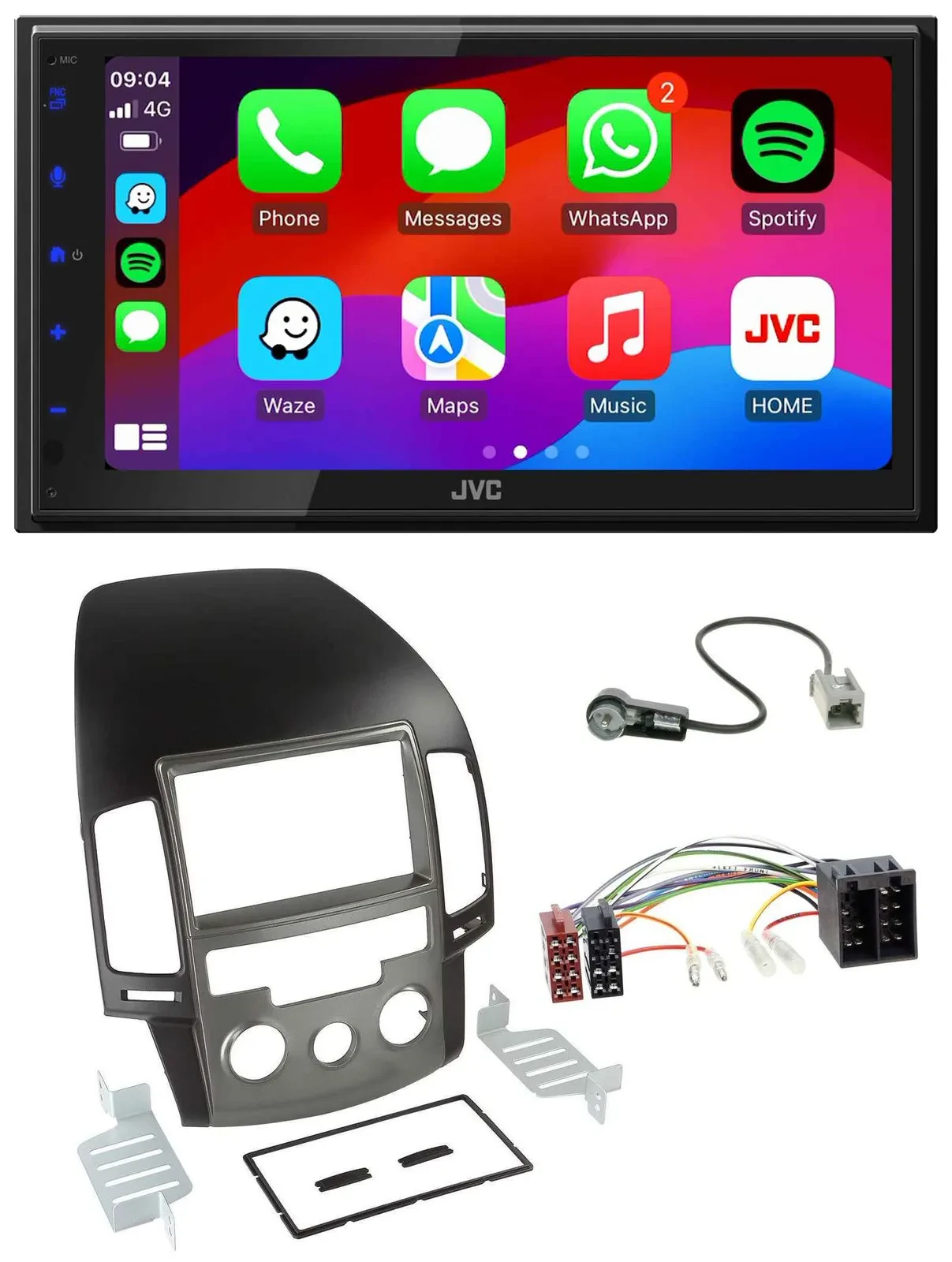JVC Bluetooth 2DIN MP3 DAB USB Autoradio für Hyundai i30 (ab 08)