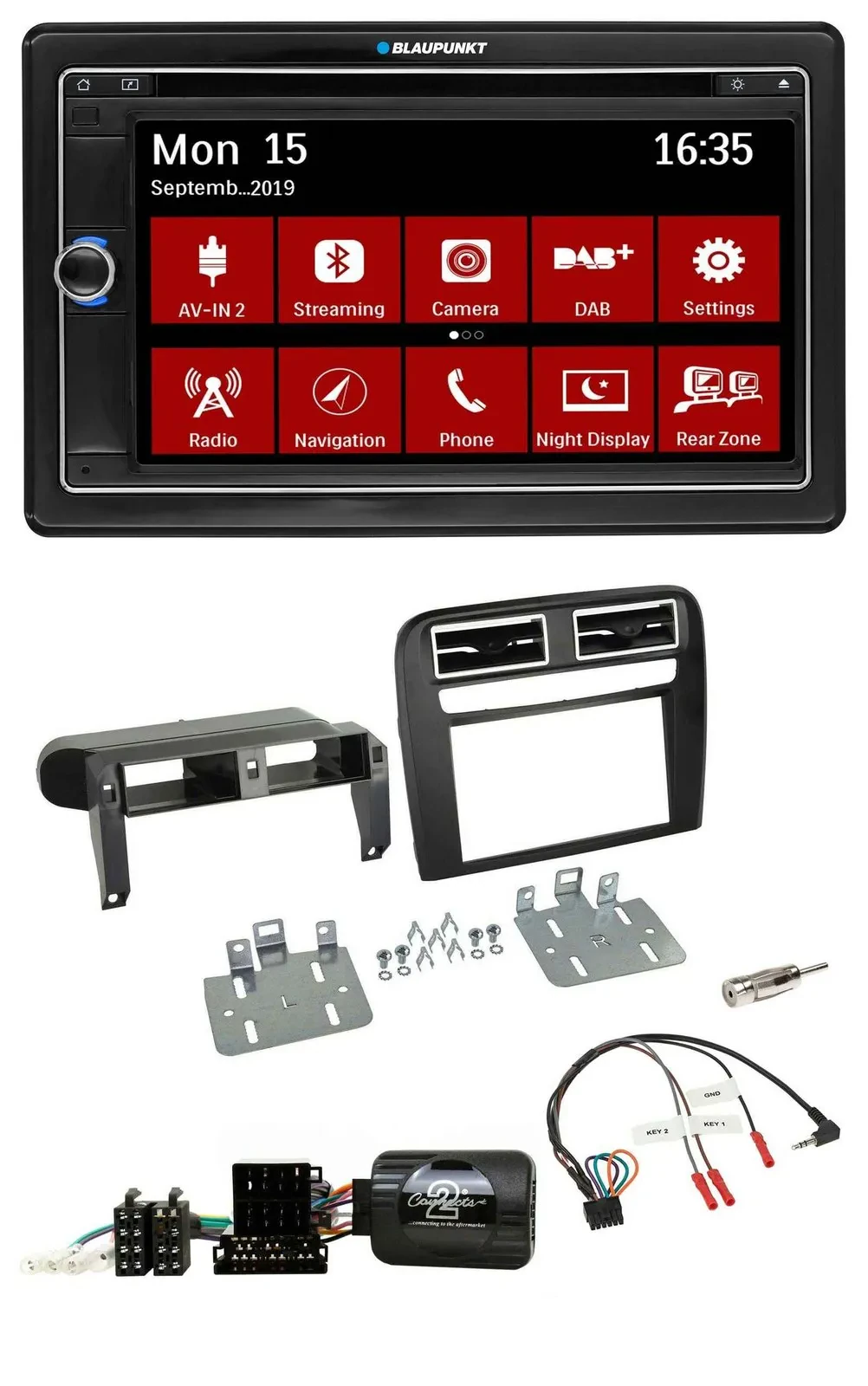 Автомагнитола для Fiat Grande Punto Blaupunkt 2DIN DAB TMC USB Bluetooth Navigation 06