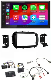 Kenwood Lenkrad USB DAB 2DIN Bluetooth Autoradio für Fiat 500X ab 2014