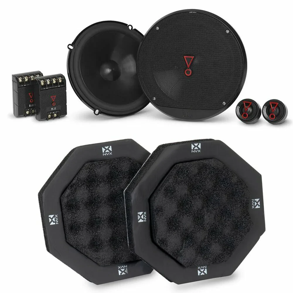JBL Stage3 607C 250W 6.5" Component Car Speakers with Free NVX Speaker Baffles