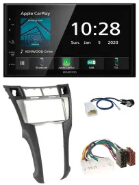 Kenwood Bluetooth MP3 DAB USB 2DIN Autoradio für Toyota Yaris (2007-2011)