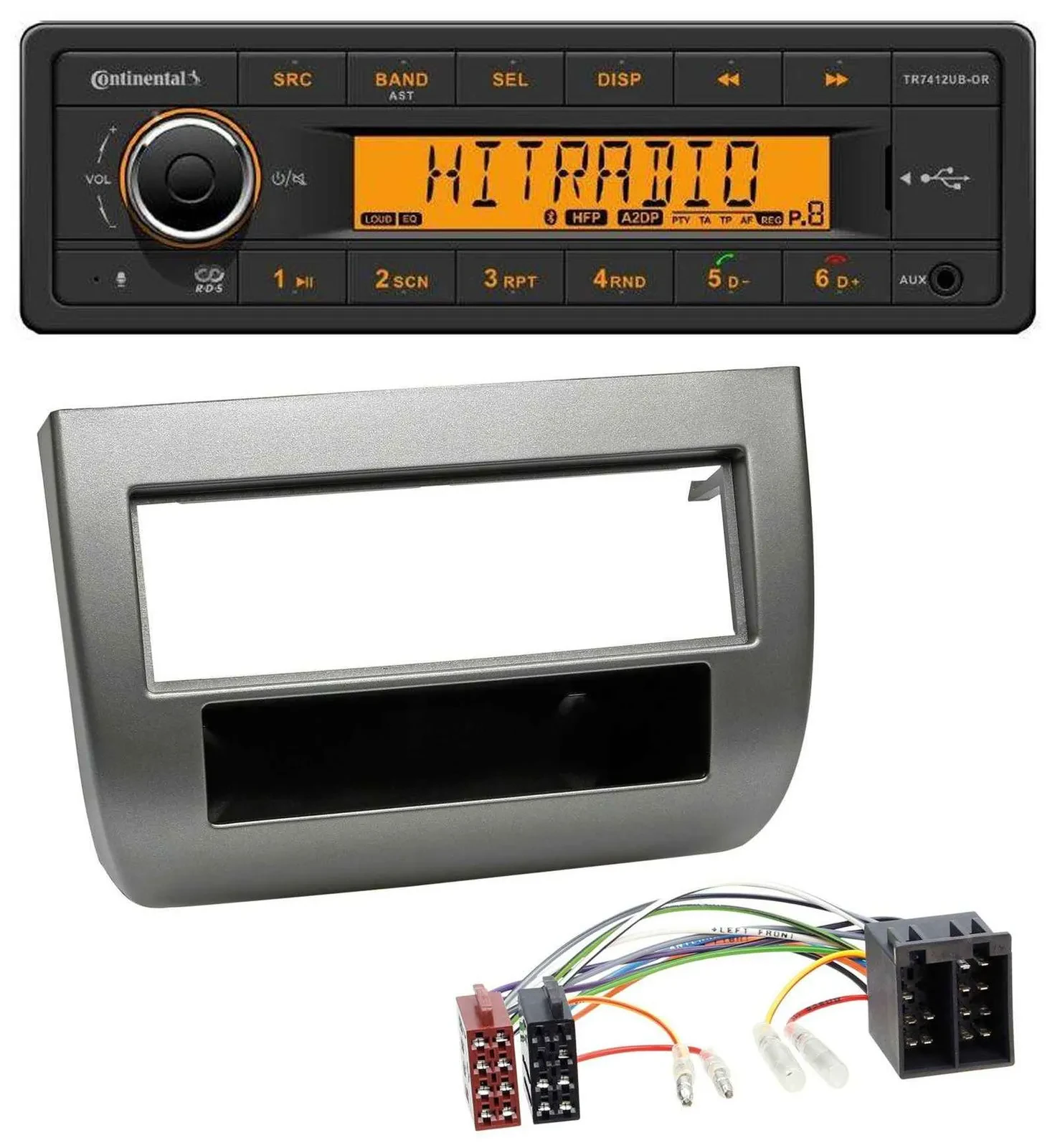 Continental MP3 Bluetooth AUX USB Autoradio für Lancia Y (843 03-11) anthrazit
