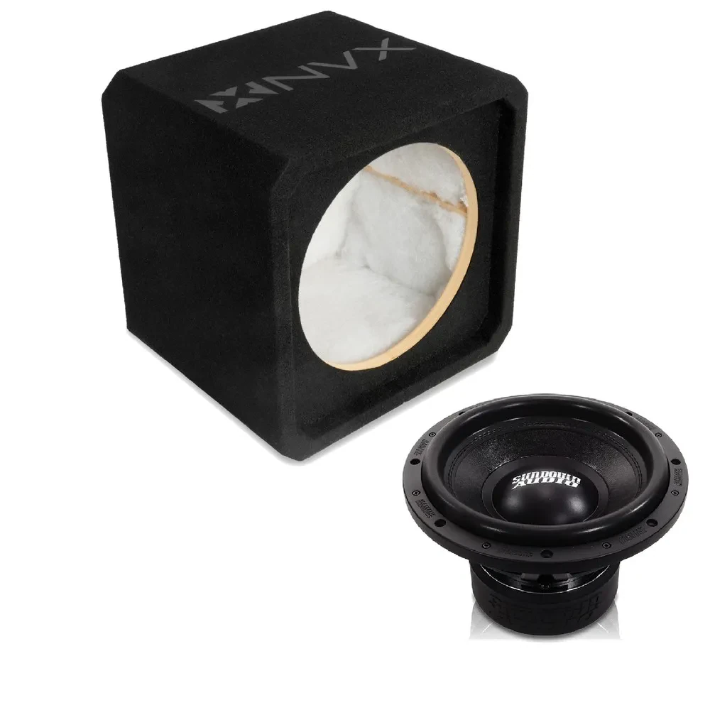 NVX NE121S Single 12" Sealed 3/4" MDF Sub Enclosure w/ SA Series Dual Subwoofer