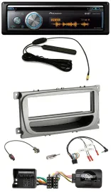 Pioneer CD USB Bluetooth DAB Lenkrad Autoradio für Ford Mondeo S-Max ab 2007 sil