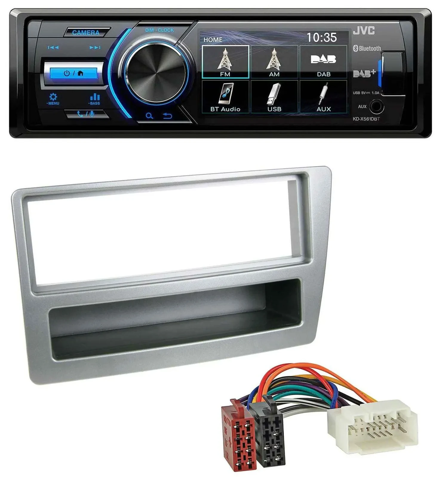 JVC Bluetooth MP3 USB DAB Autoradio für Honda Civic 04-06 silber autom. Klima