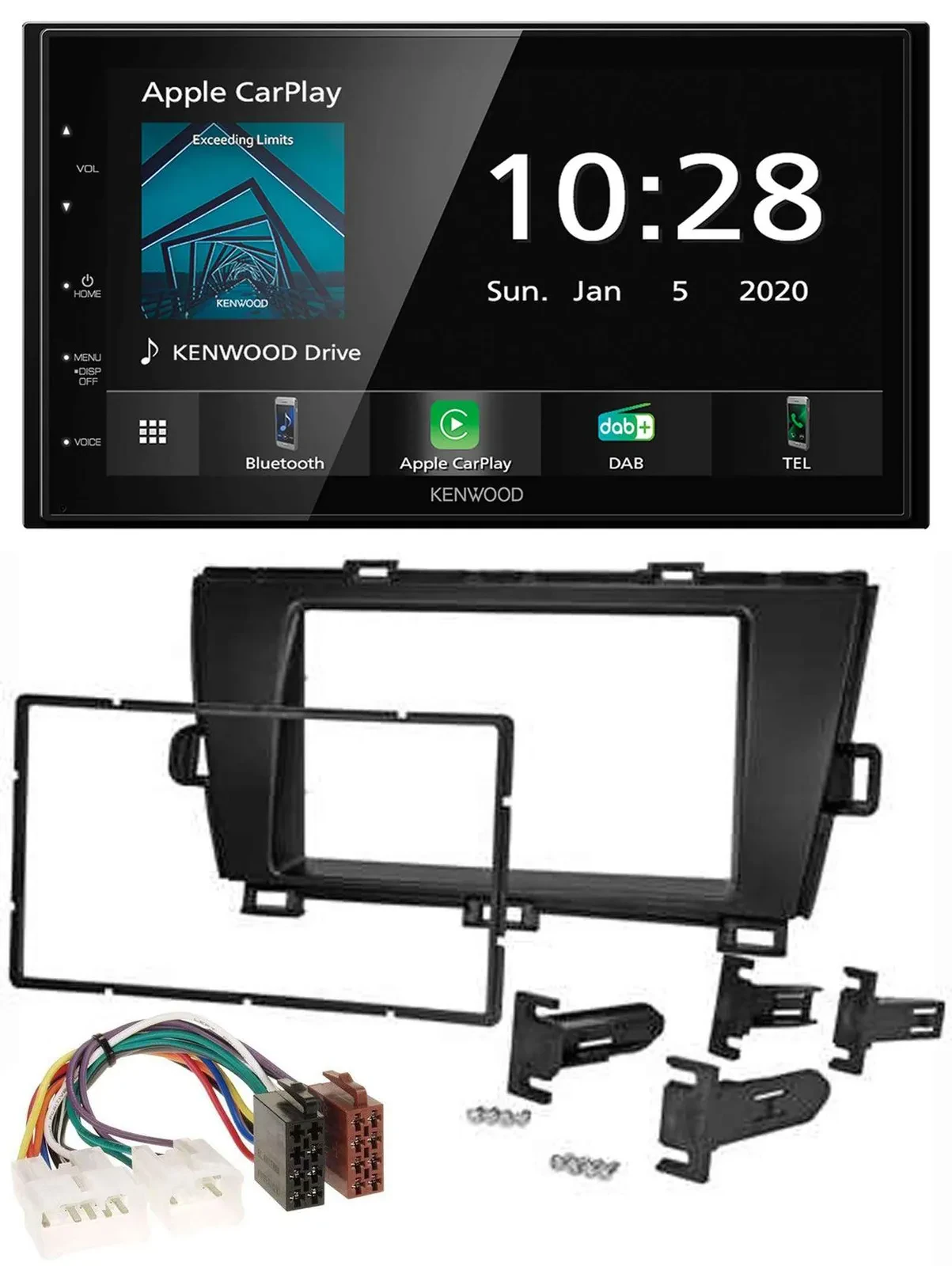 Kenwood Bluetooth MP3 DAB USB 2DIN Autoradio für Toyota Prius (2009-2012)