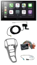 Pioneer USB MP3 2DIN Bluetooth DAB Autoradio für Opel Astra J ab 09 Titangrau