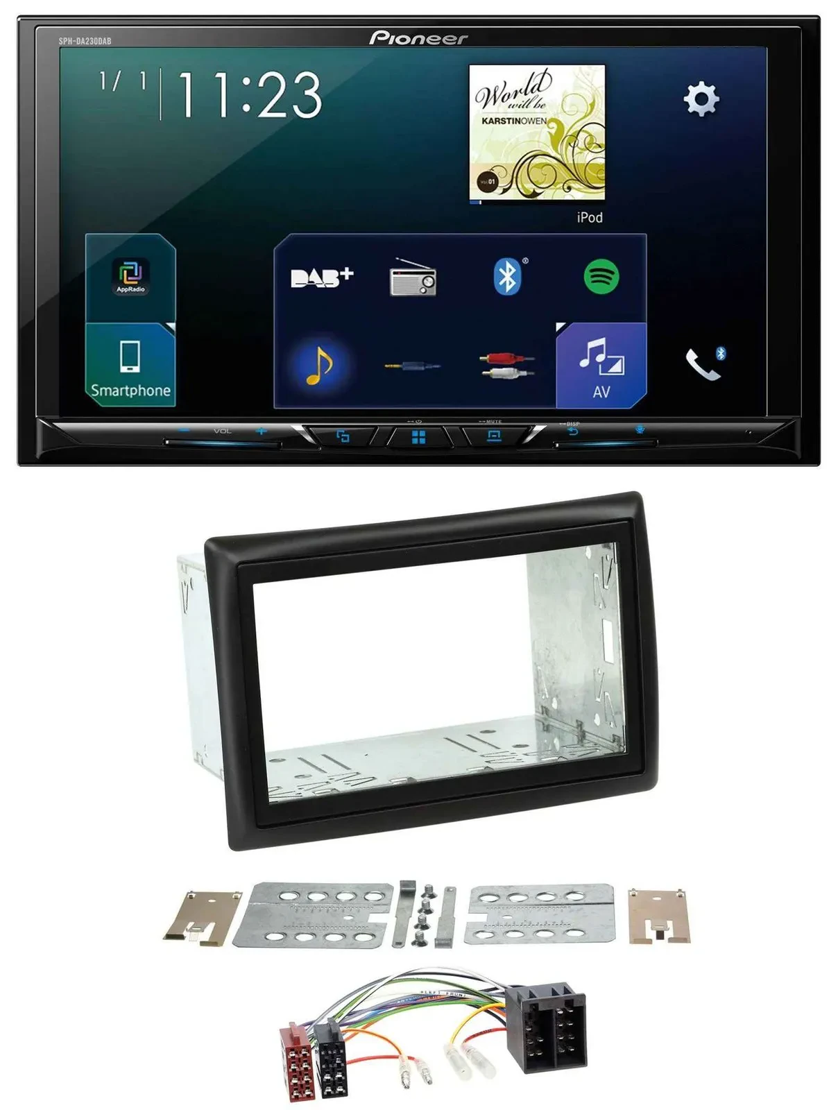 Pioneer MP3 Bluetooth USB 2DIN DAB Autoradio für Renault Megane 2002-2008