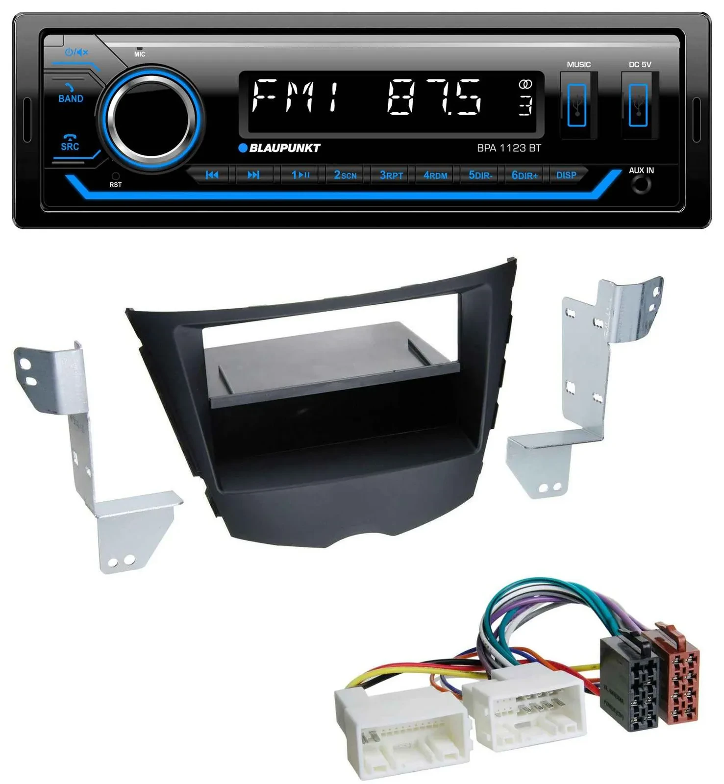 Blaupunkt MP3 Bluetooth USB AUX Autoradio für Hyundai Veloster (ab 2011)