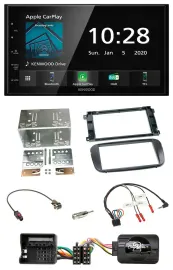 Автомагнитола Kenwood 2 DIN, DAB, Bluetooth, USB, совместима с управлением на руле, для Ford Focus/C-Max/Galaxy