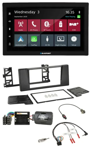Blaupunkt DAB Bluetooth USB Lenkrad 2DIN Autoradio für BMW 5er E39 01-03 Quadloc