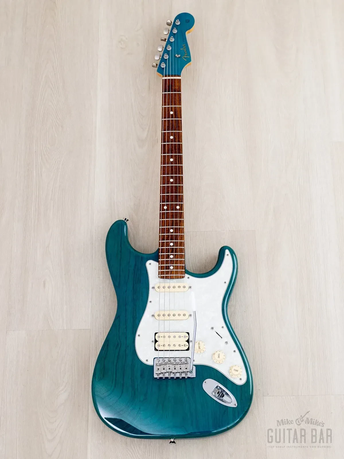Электрогитара Fender 1962 Stratocaster Vintage Reissue ST62/ASH/MH HSS Transparent Blue w/gigbag Japan 2012