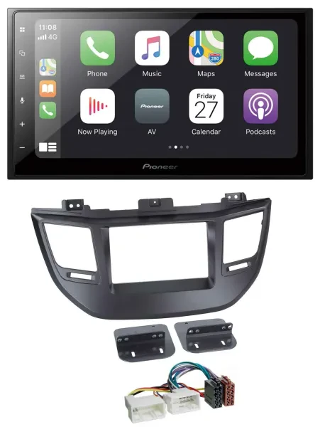 Pioneer MP3 Bluetooth DAB 2DIN USB Autoradio für Hyundai Tucson ab 15 schwarz
