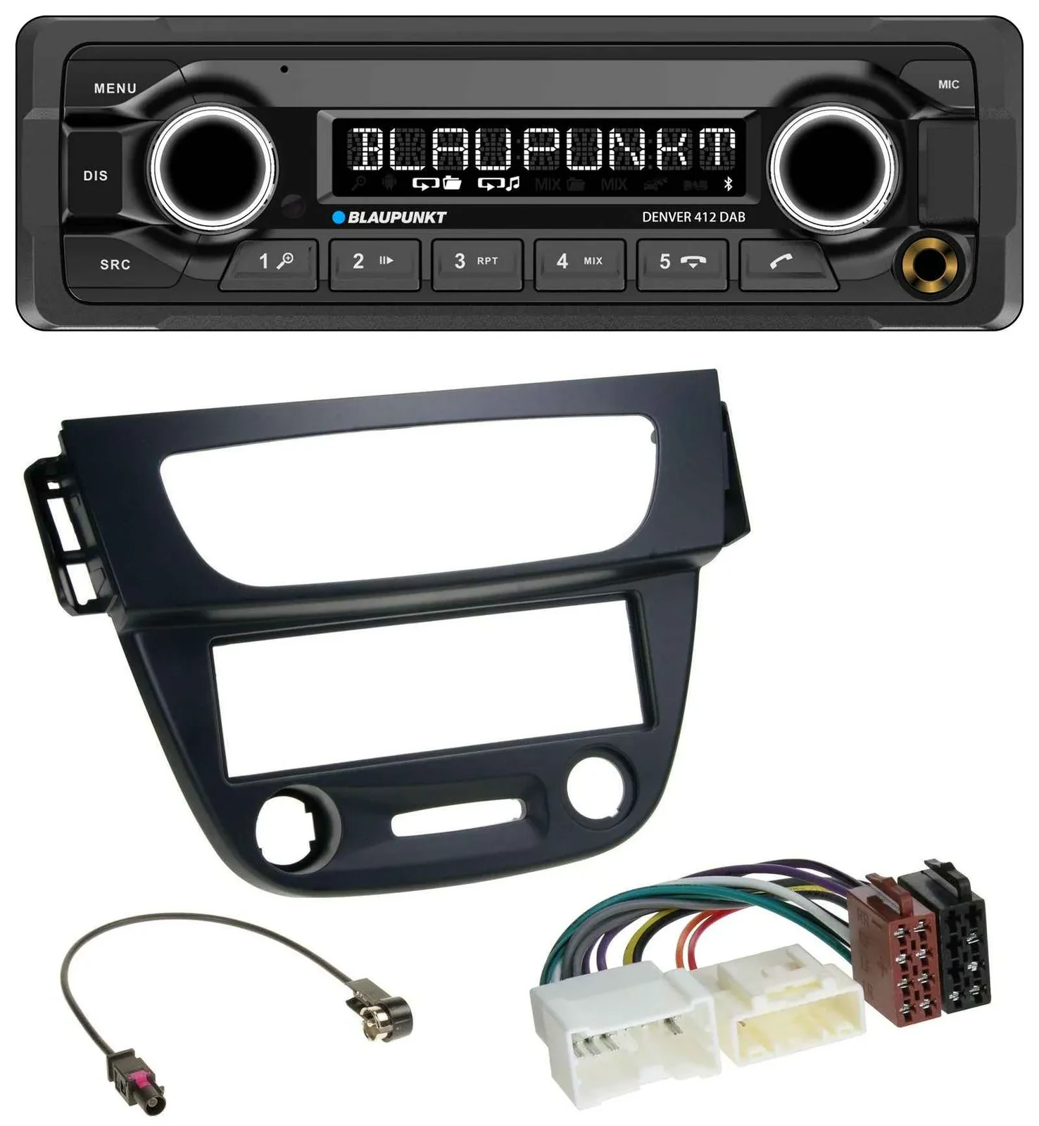 Автомагнитола для Renault Megane 3 (2009–2014) Blaupunkt Bluetooth, DAB, MP3, USB черная
