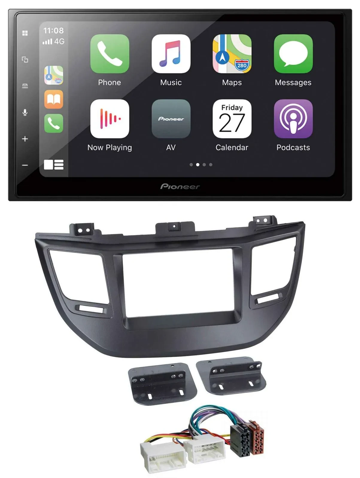 Автомагнитола Pioneer 2-DIN, MP3, Bluetooth, DAB, USB, черный, для Hyundai Tucson (с 2015)